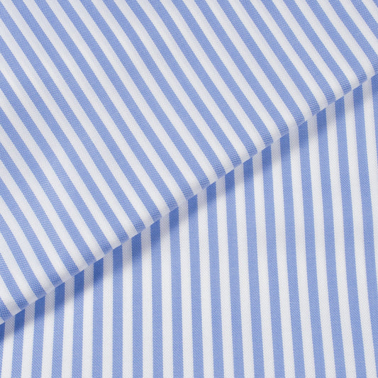 Monti Blue/White Stripes Oxford Cotton Shirt MFC0534 - Yeossal & Co
