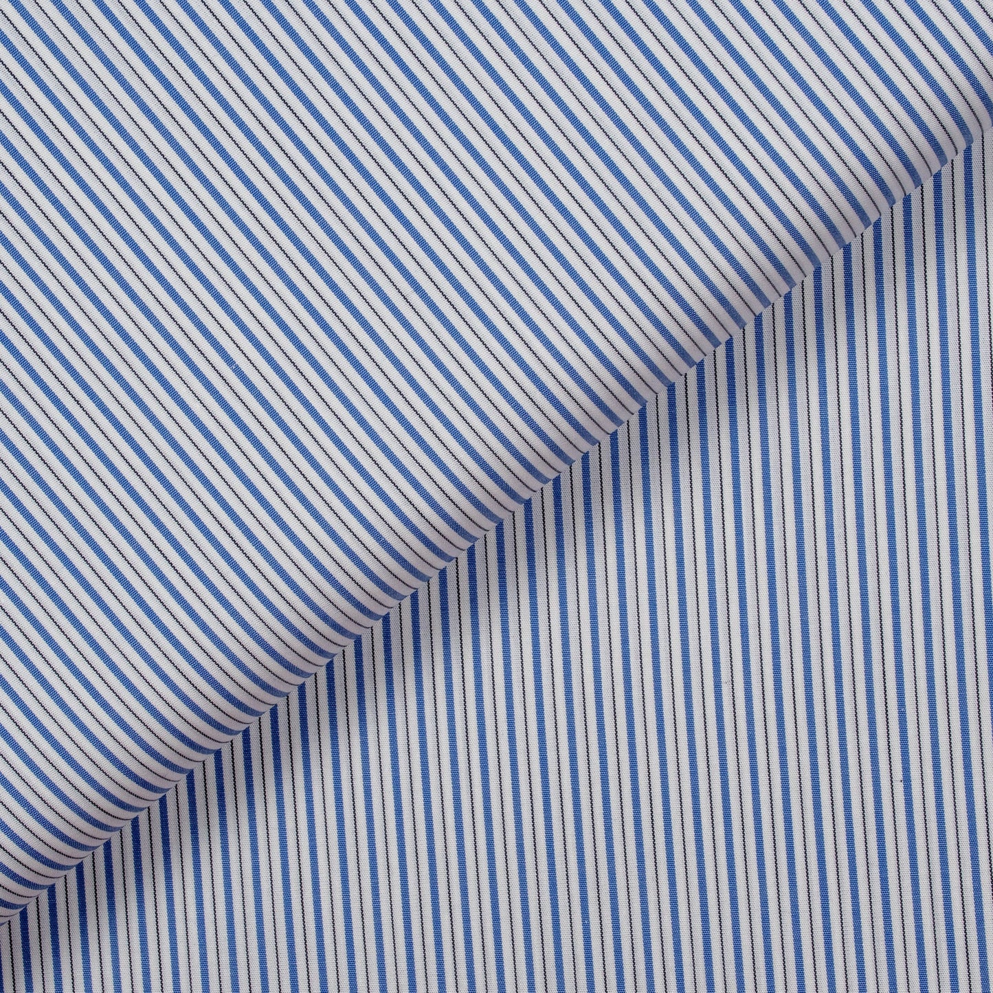 Monti Double Stripe Blue/Black Cotton Shirt - Yeossal & Co