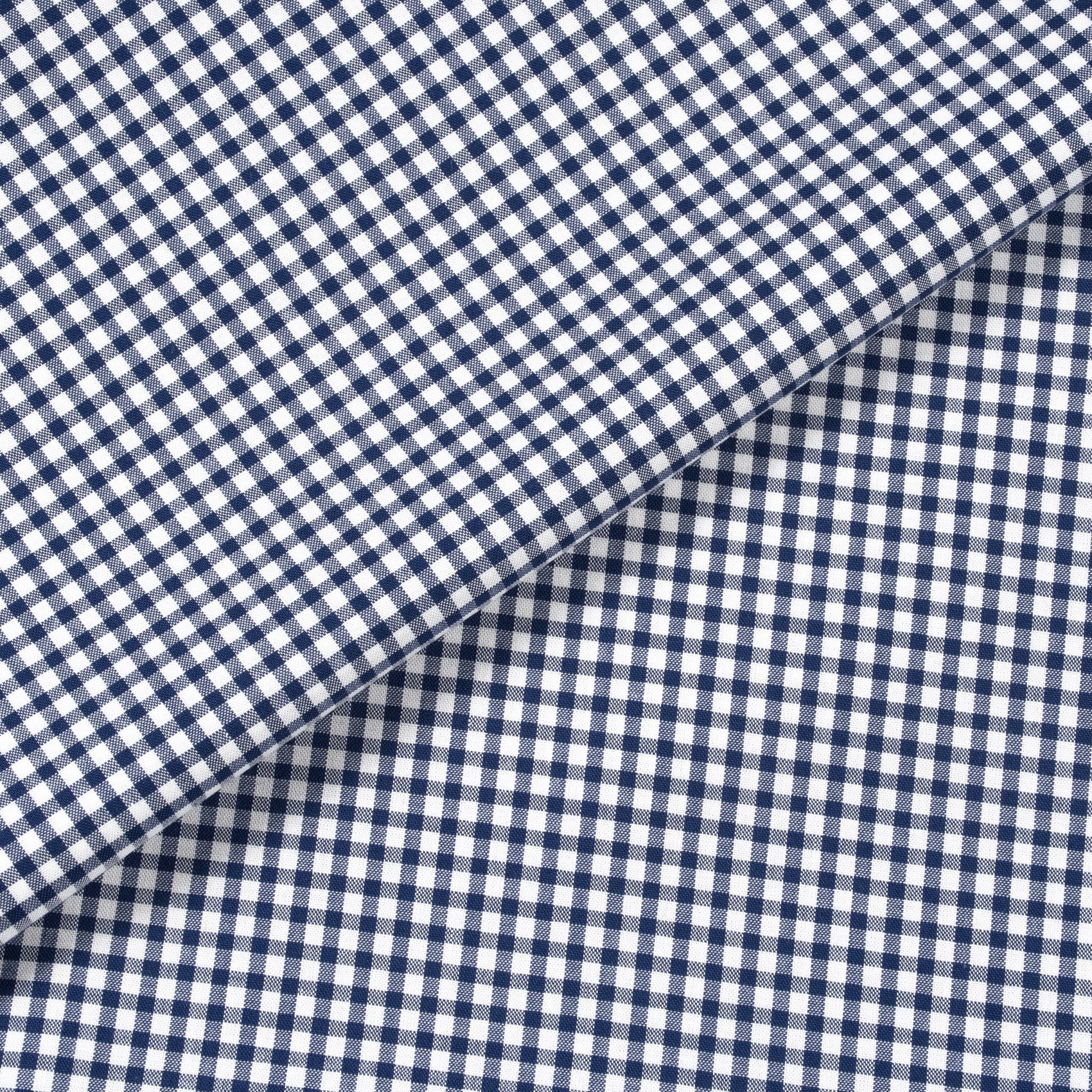Monti Navy Gingham Cotton Shirt