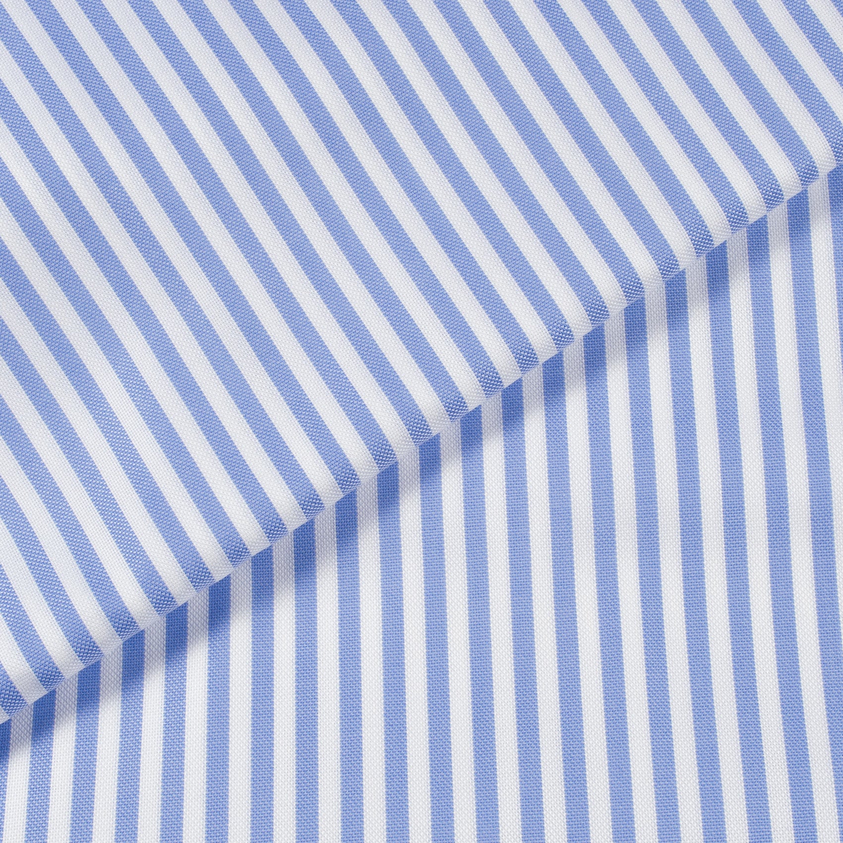 Monti Blue/White Stripes Oxford Cotton Shirt