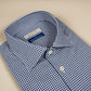 Monti Navy Gingham Cotton Shirt MFC0204 - Yeossal & Co
