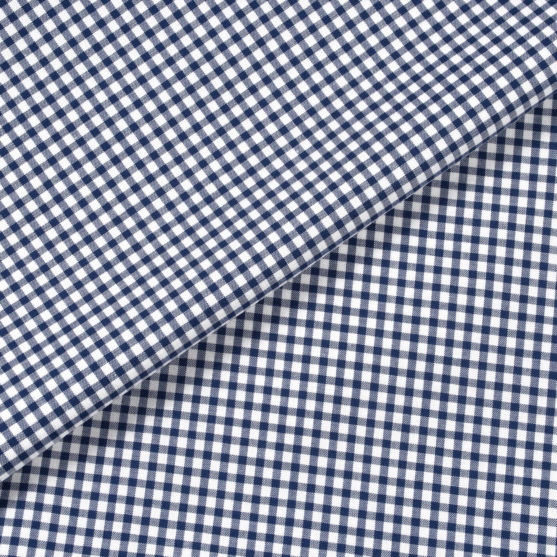 Monti Navy Gingham Cotton Shirt MFC0204 - Yeossal & Co