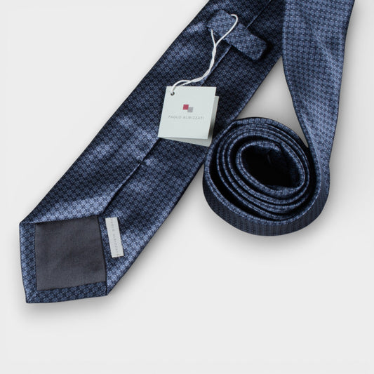 Motif Silk Tie - Grey - Yeossal & Co