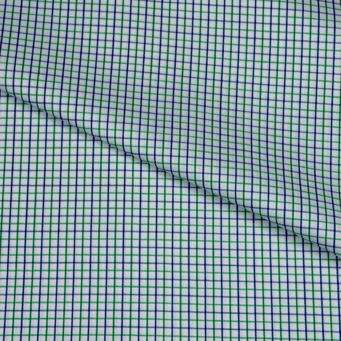 Navy/Green Checks Cotton Shirt MFC0181 - Yeossal & Co