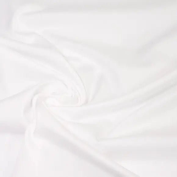 Organic Popline White Poplin Solid Plain Custom Shirt 8002.4002.1000 - Yeossal