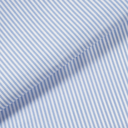 Oxford 120 Blue Stripes Cotton Shirt MFC0535 - Yeossal & Co