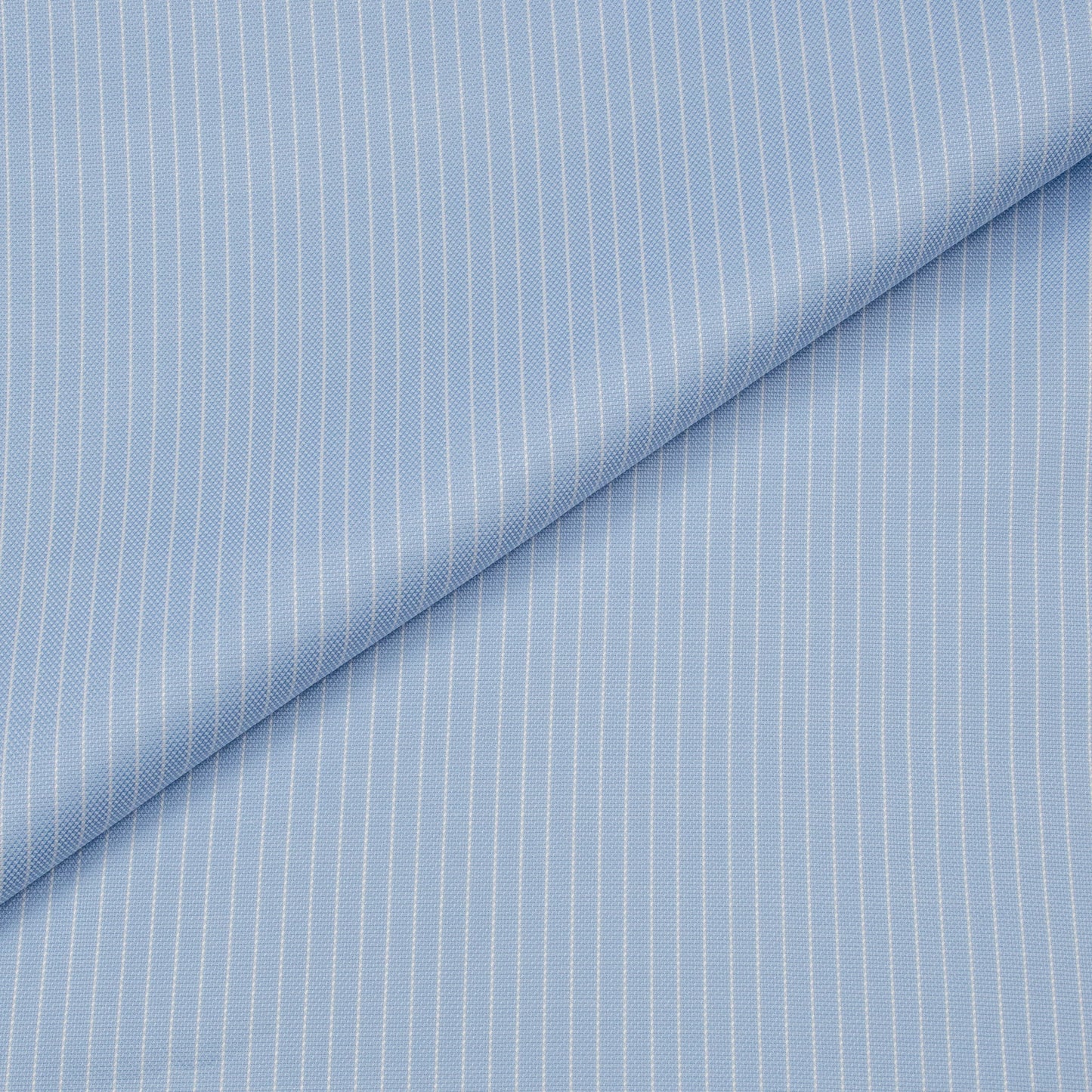 Oxford 120 Blue/White Thin Stripes Cotton Shirt - Yeossal & Co