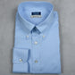 Oxford 120 Blue/White Thin Stripes Cotton Shirt - Yeossal & Co