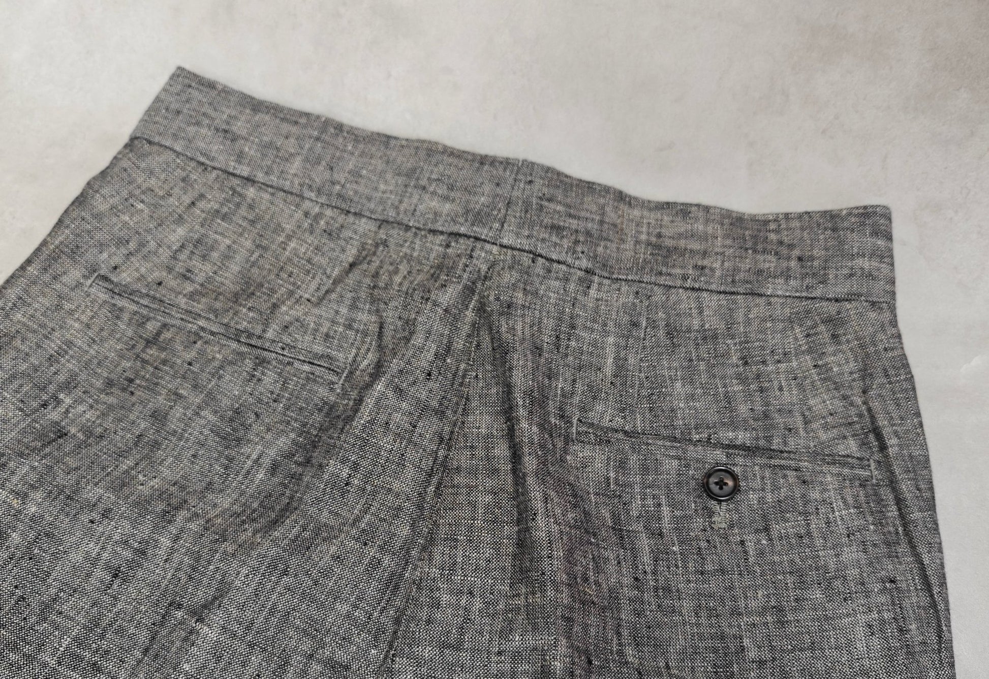 Plain Charcoal Linen Trousers - ST139 - Yeossal & Co