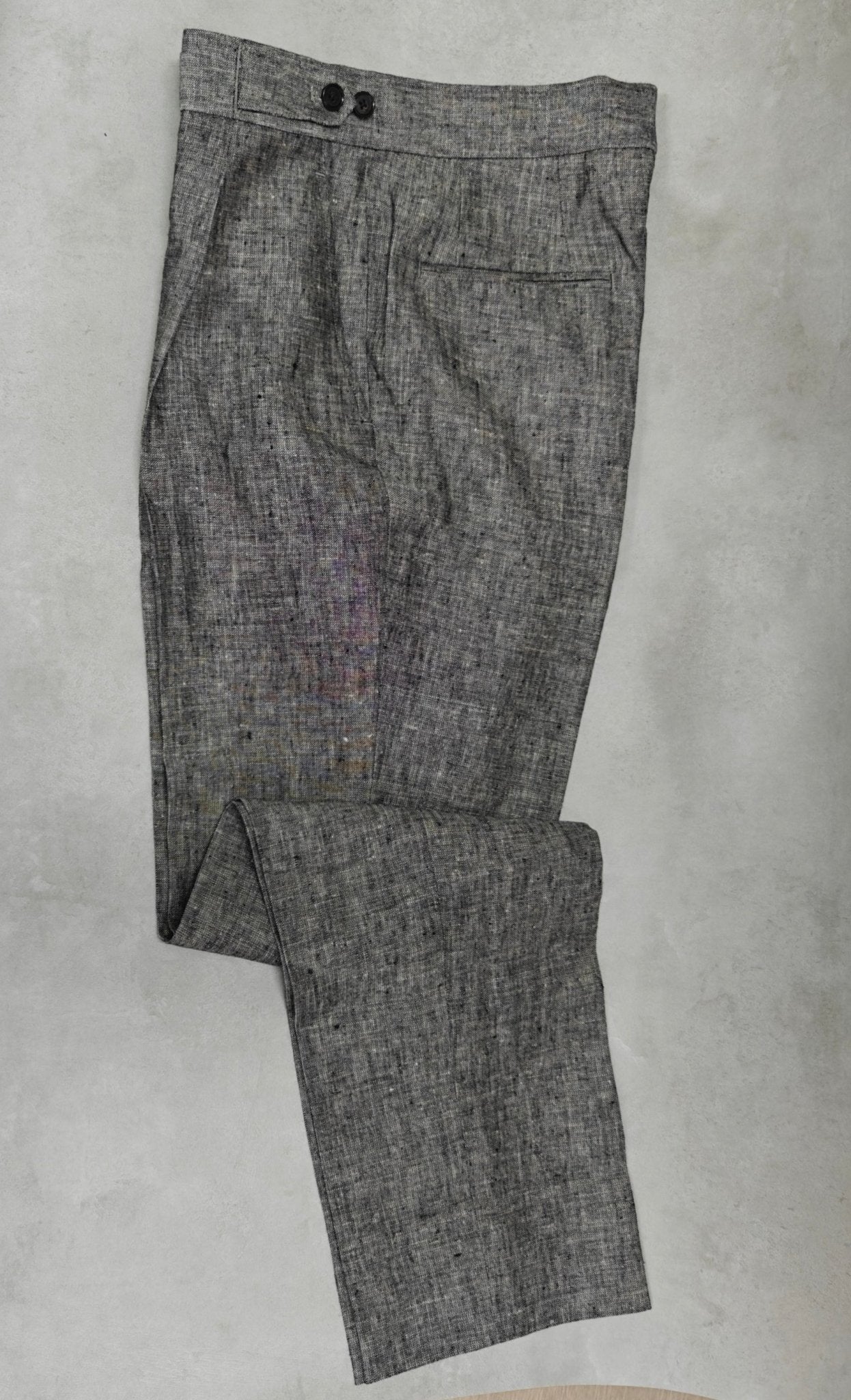 Plain Charcoal Linen Trousers - ST139 - Yeossal & Co