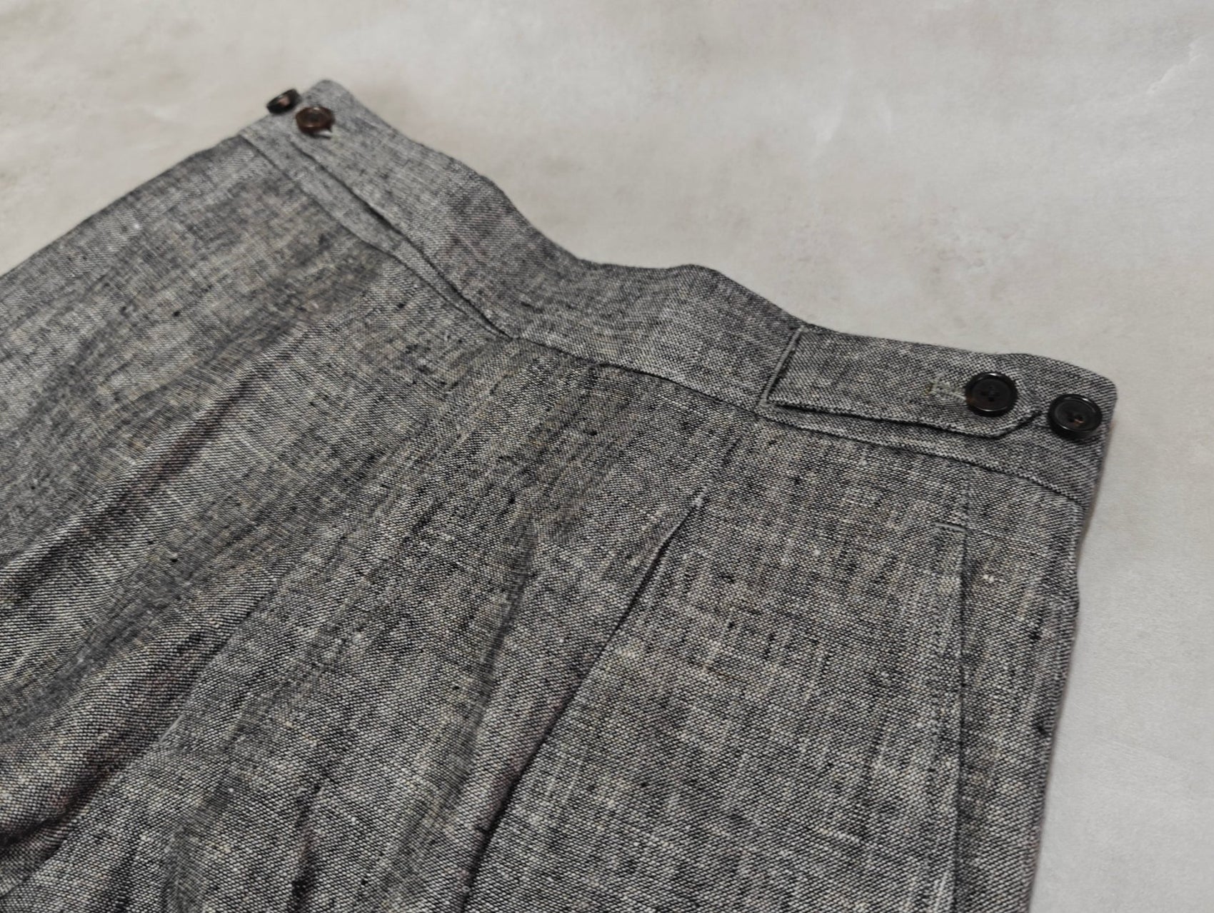 Plain Charcoal Linen Trousers - ST139 - Yeossal & Co