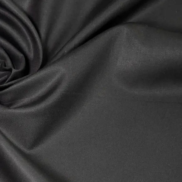 Salvatore Triplo Black Poplin Solid Plain Custom Shirt 7085.4125.699 - Yeossal