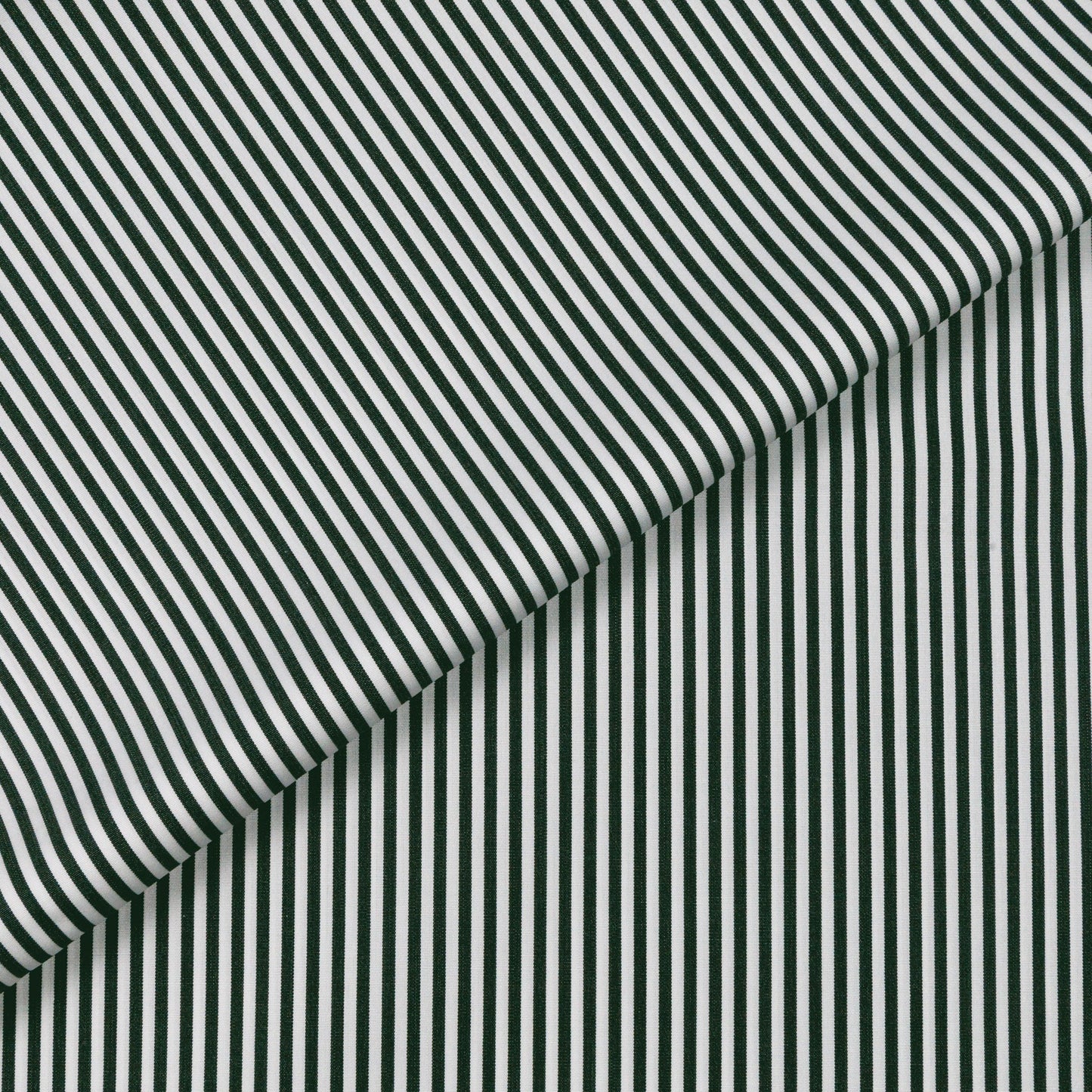 San Francisco Dark Green Stripe Poplin Cotton Shirt MSC0761 - Yeossal & Co