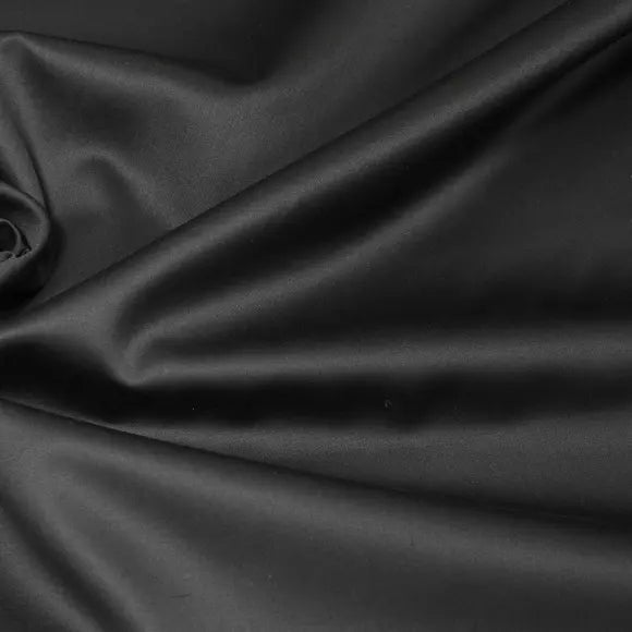 Satin Black Satin Solid Plain Custom Shirt 7422.8380.699 - Yeossal