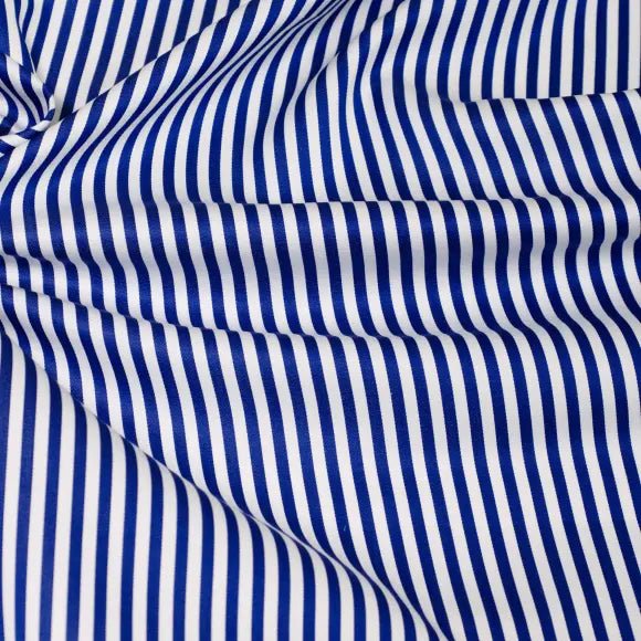 Satin Medium Blue Satin Stripes Custom Shirt 7422.8378.401 - Yeossal
