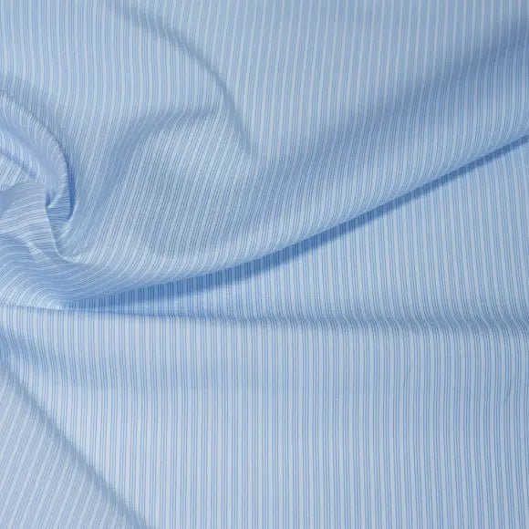 Sea Island Medium Blue Poplin Stripes 2 Custom Shirt 7089.9327.400 - Yeossal
