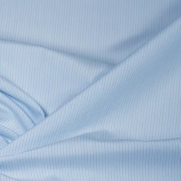 Sea Island Medium Blue Poplin Stripes 4 Custom Shirt 7089.9333.400 - Yeossal