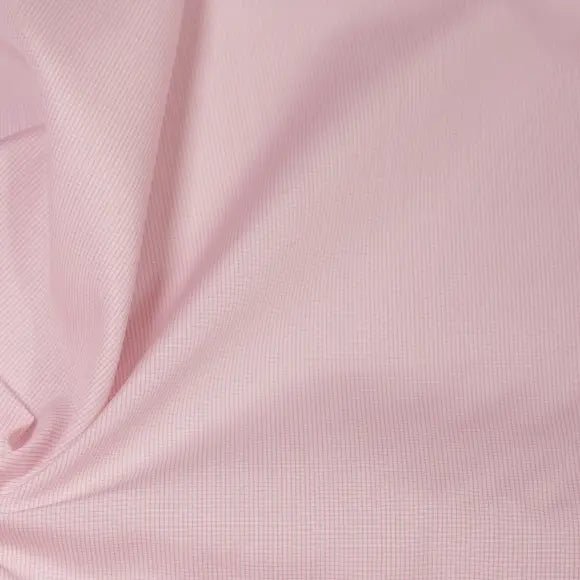 Sea Island Pink Poplin Check Custom Shirt 7089.9326.200 - Yeossal