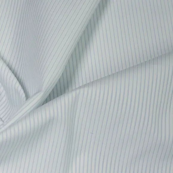 Seerluxe Light Blue Seersucker Stripes Structured Custom Shirt 7515.9259.400 - Yeossal