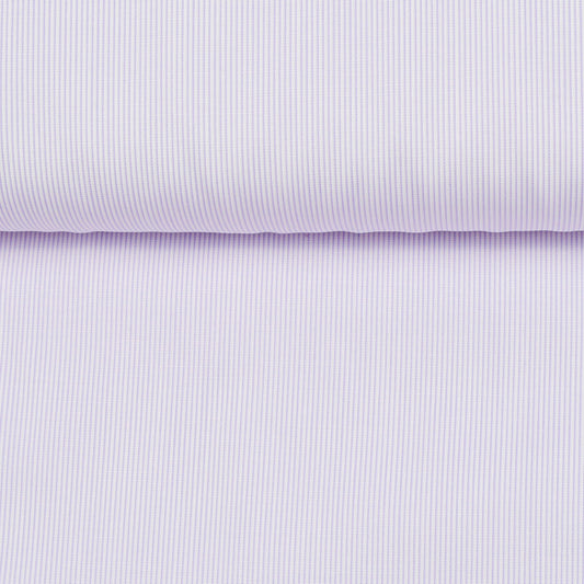 Boeing Fine Stripe Pale Violet Poplin Cotton Shirt