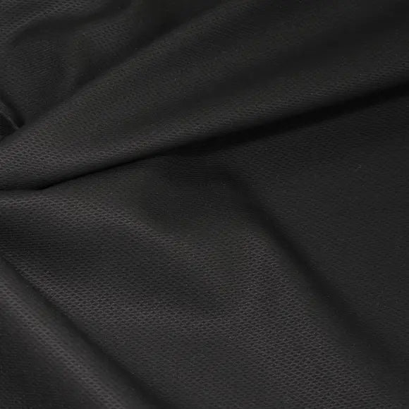 Simplon Marcella Black Pique Solid Plain Structured Custom Shirt 8361.5015.699 - Yeossal