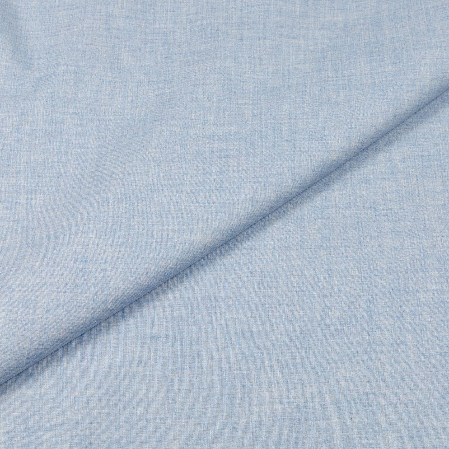 Sky Blue Breadth Melange Cotton Shirt MSC3066 - Yeossal & Co