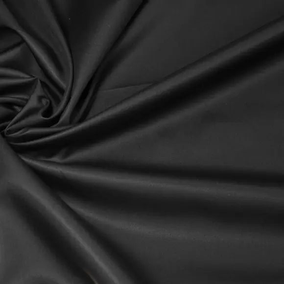 Soyella Duecento Black Poplin Solid Plain Custom Shirt 7088.5104.699 - Yeossal