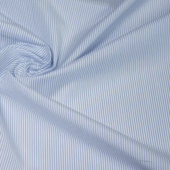 Soyella Duecento Medium Blue Poplin Stripes 2 Custom Shirt 7079.2024.402 - Yeossal