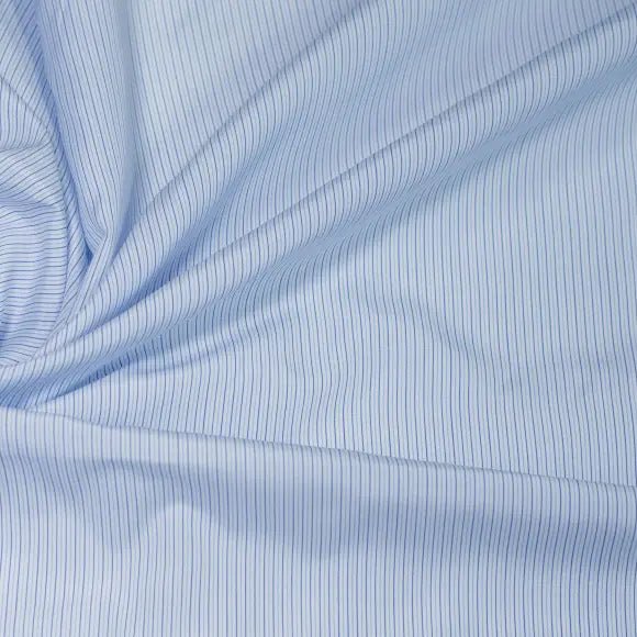 Soyella Duecento Medium Blue Stripes Custom Shirt 7079.9243.400 - Yeossal