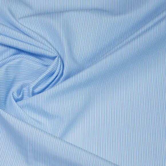 Soyella Medium Blue Poplin Check 1 Custom Shirt 7056.9260.400 - Yeossal