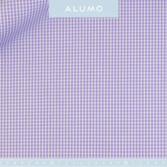 Superior Lilac Poplin Check 2 Custom Shirt 7052.9308.990 - Yeossal