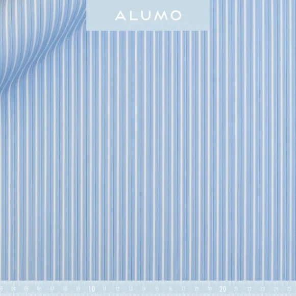 Superior Medium Blue Poplin Stripes 1 Custom Shirt 7052.9305.440 - Yeossal