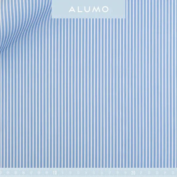 Superior Medium Blue Poplin Stripes 2 Custom Shirt 7052.9307.440 - Yeossal