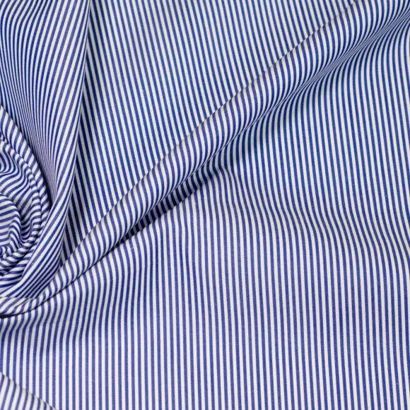 Supraluxe Dark Blue Poplin Stripes 1 Custom Shirt 7054.3411.400 - Yeossal