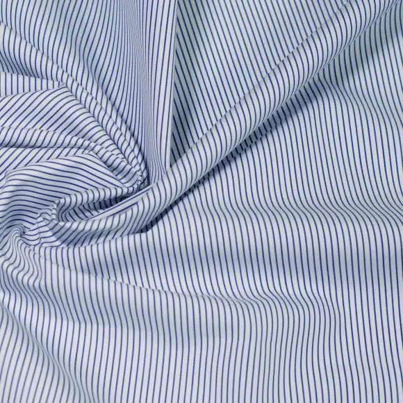 Supraluxe Dark Blue Poplin Stripes 2 Custom Shirt 7054.3414.400 - Yeossal
