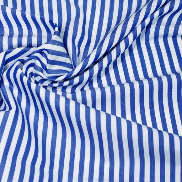 Supraluxe Dark Blue Poplin Stripes 5 Custom Shirt 7054.9960.400 - Yeossal