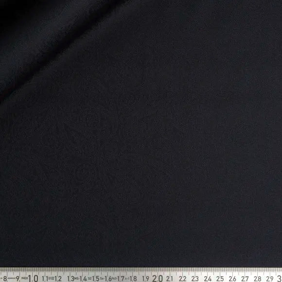Supraluxe Dobby Black Jacquard Solid Plain Structured 1 Custom Shirt 7053.7798.699 - Yeossal