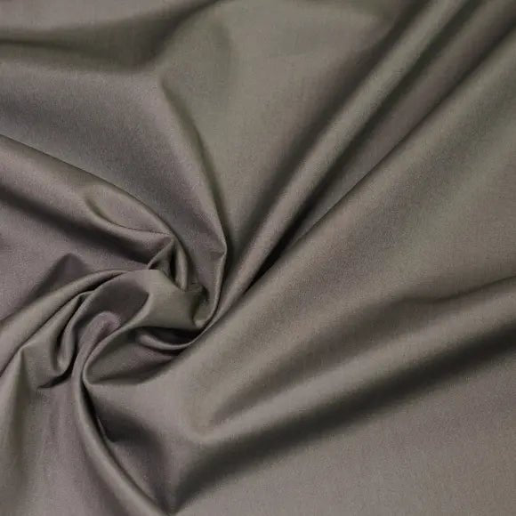 Supraluxe Grey Poplin Solid Plain 1 Custom Shirt 7053.1407.1725 - Yeossal