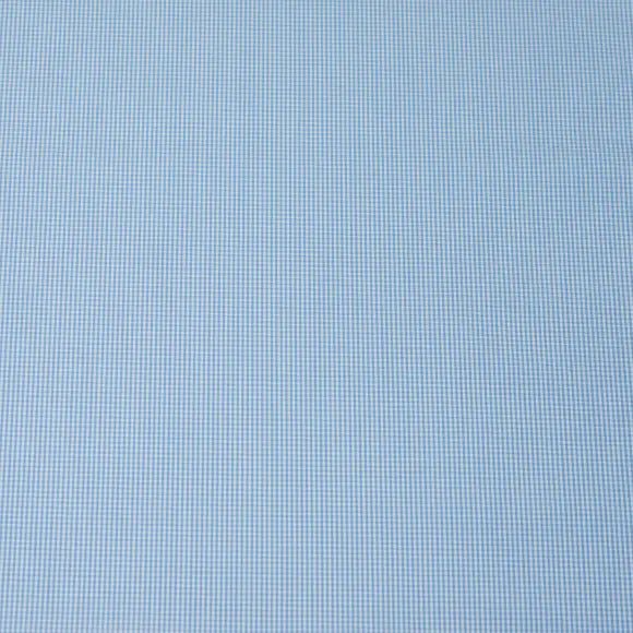 Supraluxe Light Blue Poplin Check 3 Custom Shirt 7054.9326.011 - Yeossal