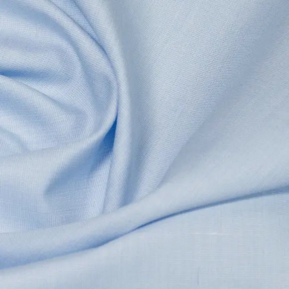 Supraluxe Light Blue Poplin Solid Plain 1 Custom Shirt 7054.3412.256 - Yeossal