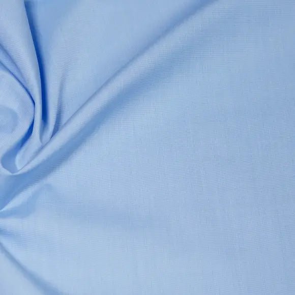 Supraluxe Light Blue Poplin Solid Plain 3 Custom Shirt 7054.3443.1717 - Yeossal