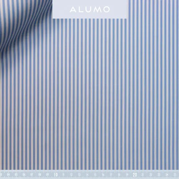 Supraluxe Light Blue Poplin Stripes 4 Custom Shirt 7054.4036.017 - Yeossal