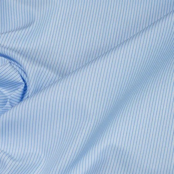 Supraluxe Light Blue Poplin Stripes 7 Custom Shirt 7054.9152.400 - Yeossal