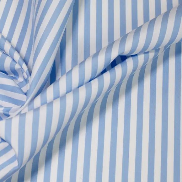 Supraluxe Light Blue Poplin Stripes 8 Custom Shirt 7054.9960.256 - Yeossal