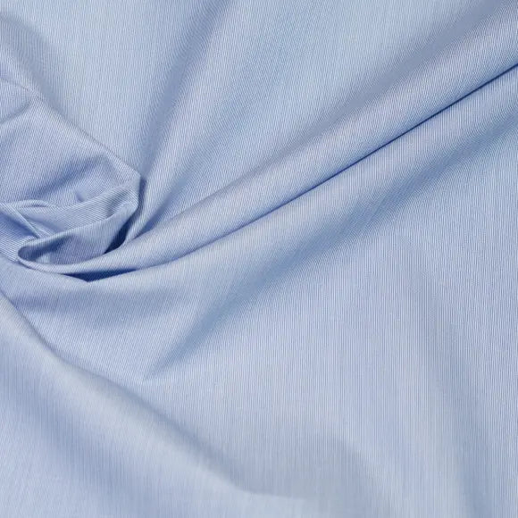 Supraluxe Medium Blue Poplin Solid Plain 2 Custom Shirt 7054.3413.260 - Yeossal
