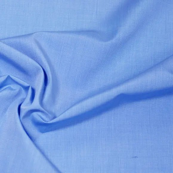 Supraluxe Medium Blue Poplin Solid Plain 3 Custom Shirt 7054.3443.3535 - Yeossal