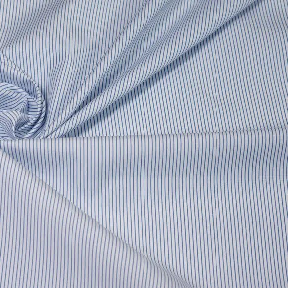 Supraluxe Medium Blue Poplin Stripes 2 Custom Shirt 7054.3414.260 - Yeossal