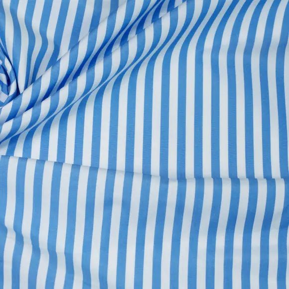 Supraluxe Medium Blue Poplin Stripes 6 Custom Shirt 7054.9960.260 - Yeossal
