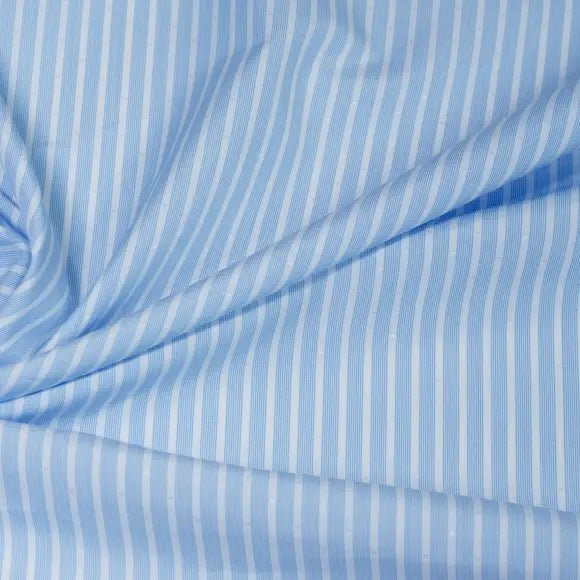 Supraluxe Premio Medium Blue Dobby/Structured Stripes 2 Custom Shirt 7054.9297.400 - Yeossal