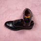Oriental Stanley Black Leather Shoes - UK 8.5